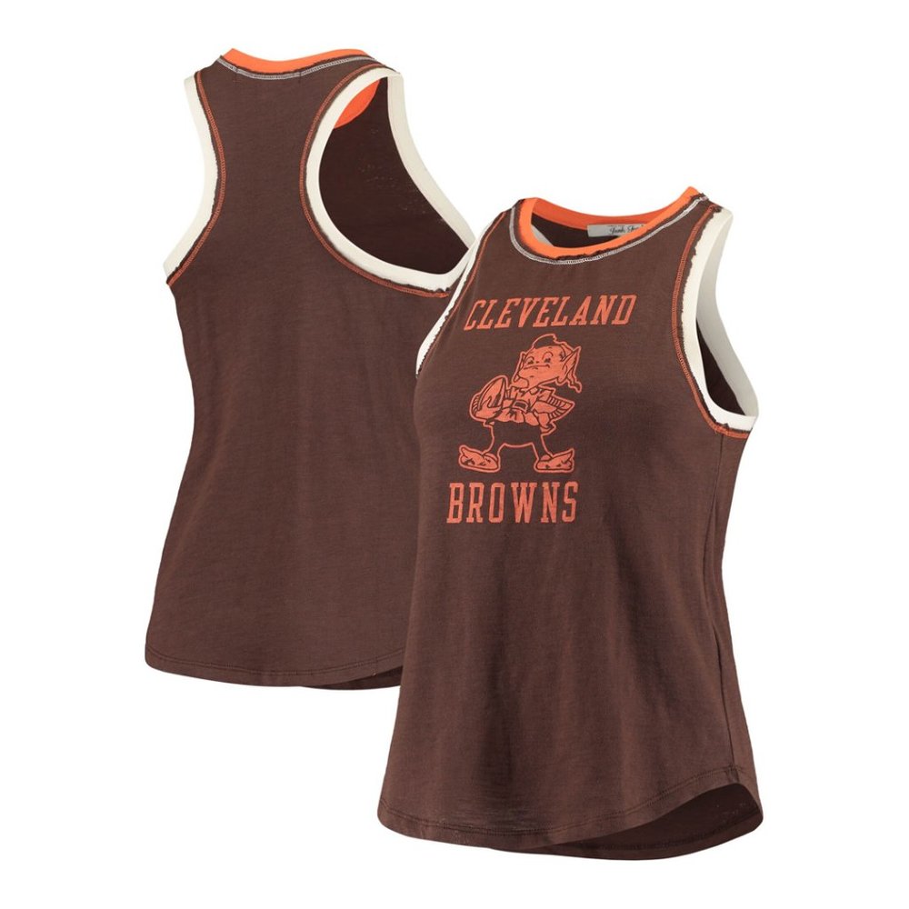 Women's Cleveland Browns Junk Food Brown Touchdown Tank Top
